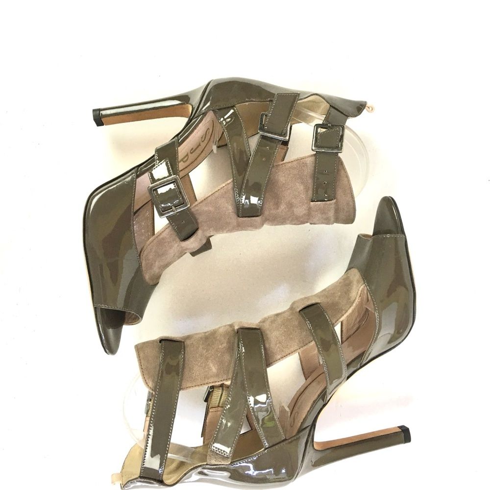 Sarah Jessica Parker Italy Suede & Patent Leather Strappy Sandals-Booties Sz 36 — image 6 of 8